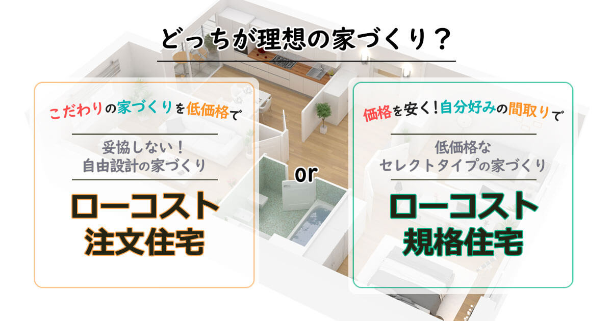 「注文住宅」と「規格住宅」の違い