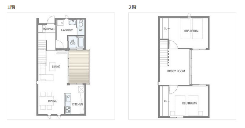 1000万円の家「おしゃれなデザイナーズ住宅」間取り図