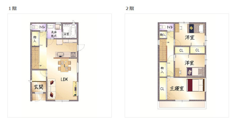 1000万円の家「自然素材に拘った高性能住宅」間取り図