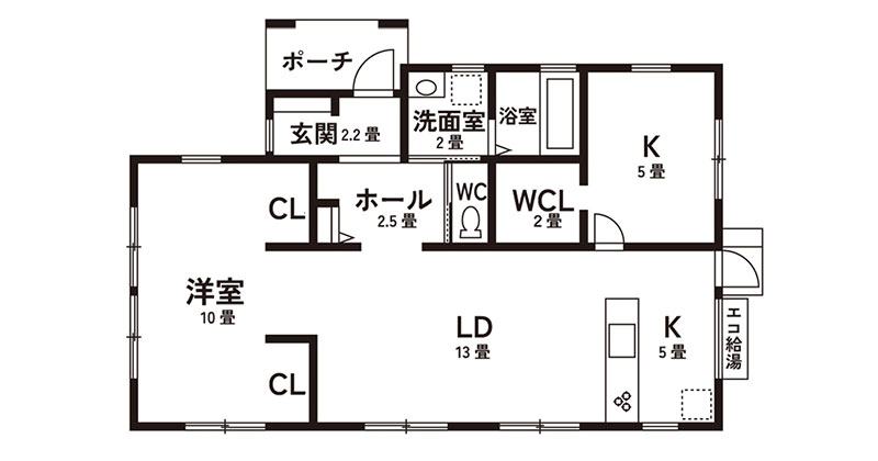 黒のサイディングと造作モルタルの岩盤が印象的。男前スタイルの平屋「間取り図」