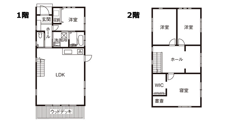 シンプルデザイン＆可変にも対応した3階建ての家「間取り図」